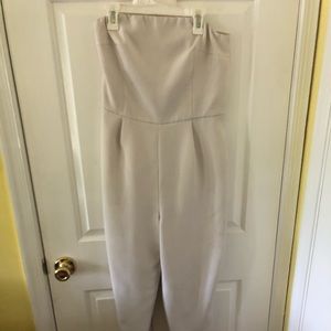 Off-white strapless jumpsuit